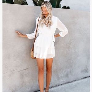 Vici Collection Milan Tiered Swiss Dot Dress